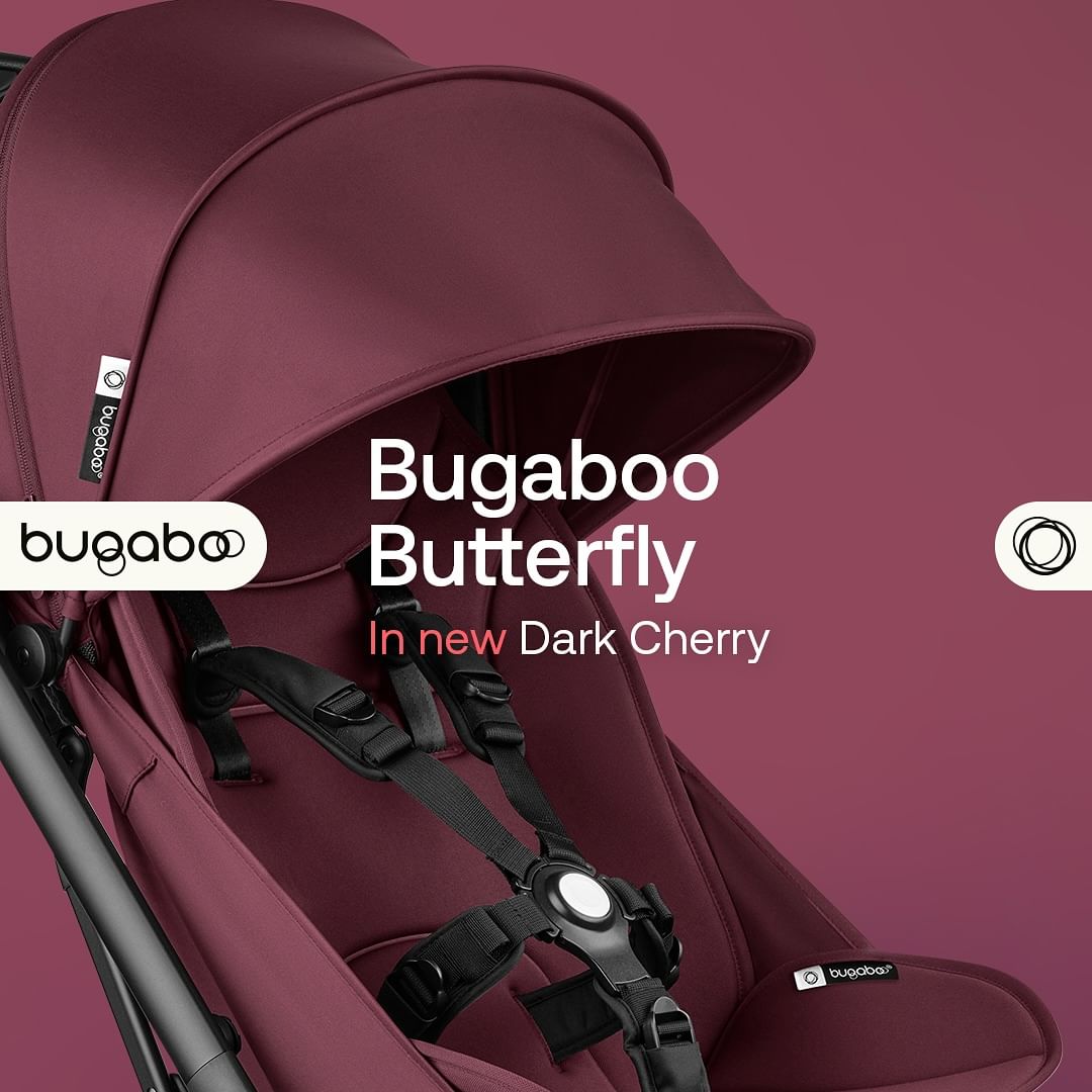 Bugaboo Παιδικό Καρότσι Dragonﬂy Complete Black-Dark Cherry - 1