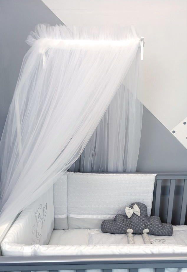 Baby Star Κουνουπιέρα Βρεφικού Δωματίου Elegant 10m Λευκό - 1