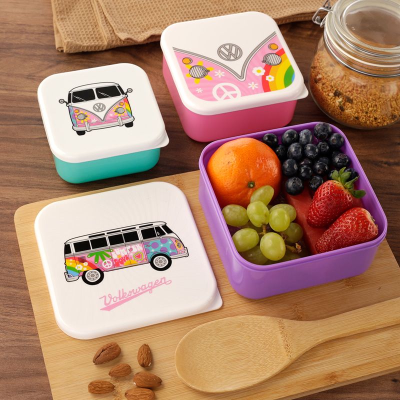 Puckator Σετ Παιδικά Φαγητοδοχεία 3τμχ. Volkswagen VW T1 Camper Bus Summer - 1