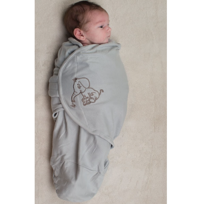 Bo Jungle Βαμβακερή Κουβέρτα Φασκιώματος Elephant Swaddle για βάρος έως 10 κιλά - 1