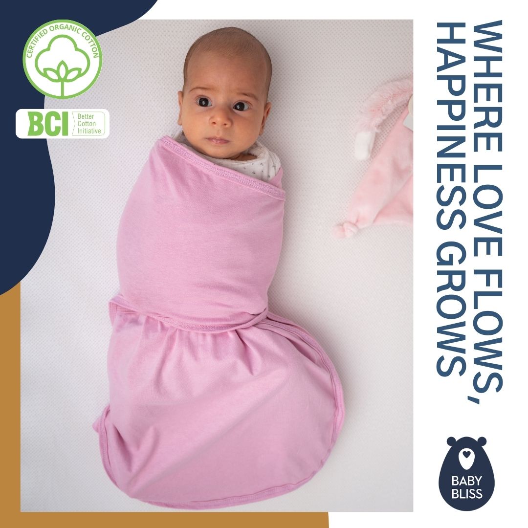 BabyBliss Υπνόσακος/Κουβέρτα Φασκιώματος Pink & Cream Σετ 2τμχ. - 1