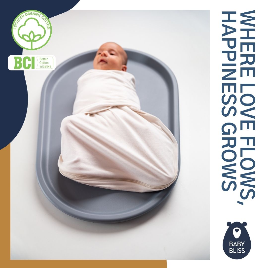 BabyBliss Υπνόσακος/Κουβέρτα Φασκιώματος Cream & Blue Σετ 2τμχ. - 1