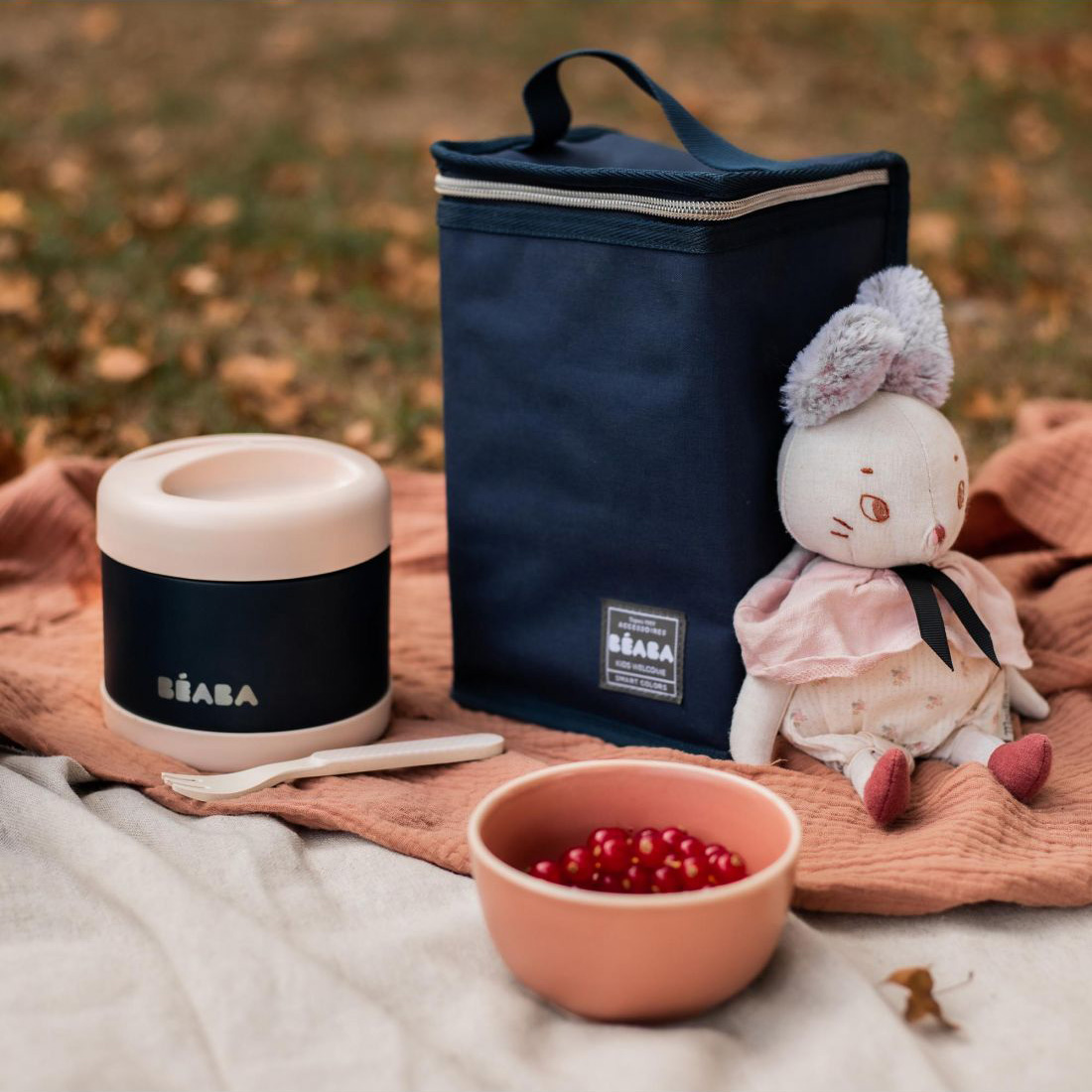 Beaba Παιδικό Θερμός Φαγητού 500ml Light Pink-Dark Blue - 1