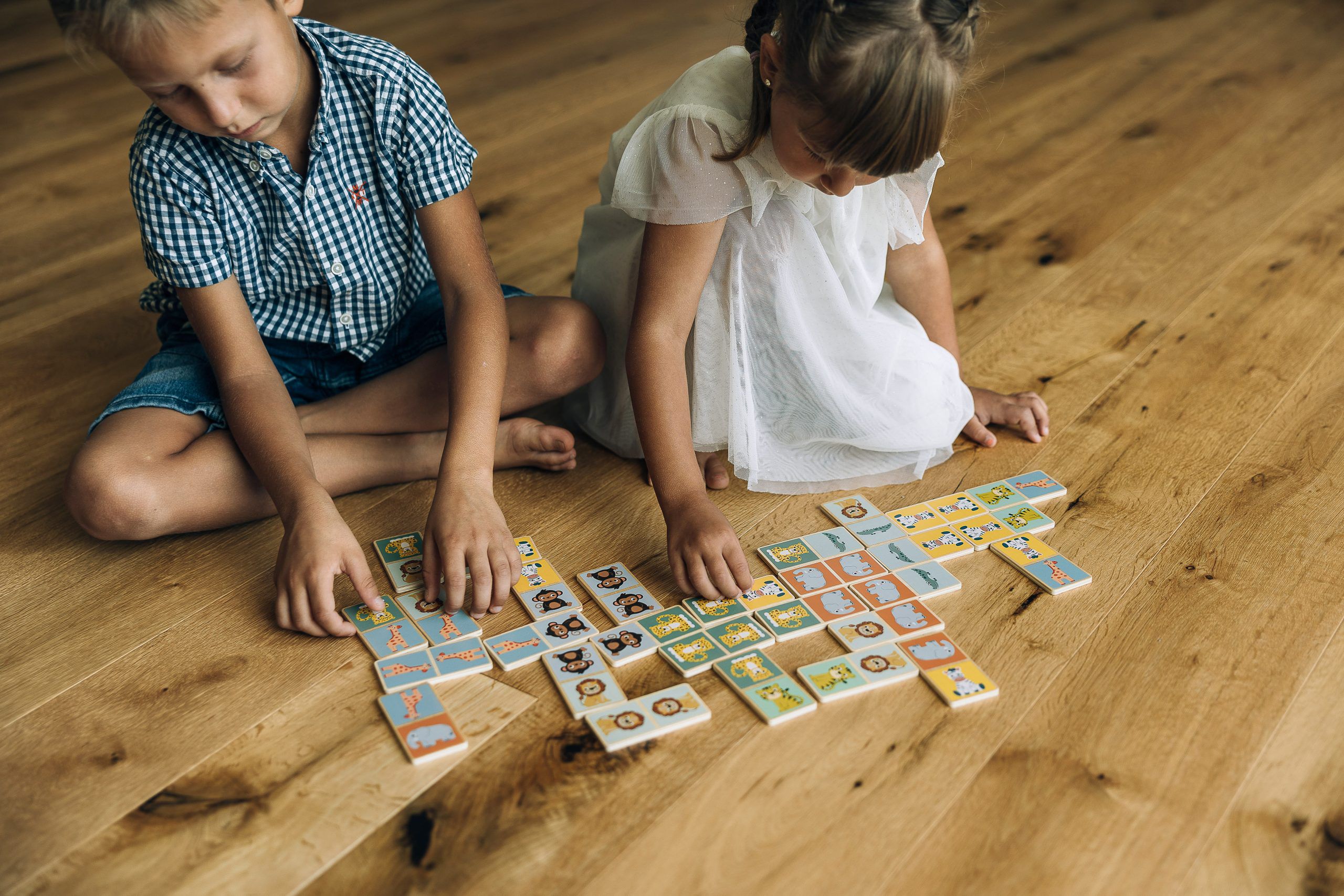 FreeOn Free2Play Ξύλινο Παιδικό Ντόμινο με Ζώα Dominoes Safari 28τμχ. - 1