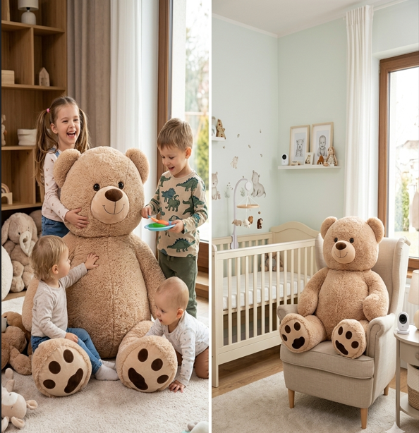 FreeOn Free2Play Μεγάλος Λούτρινος Αρκούδος Mega Teddy Bear 130εκ. - 1