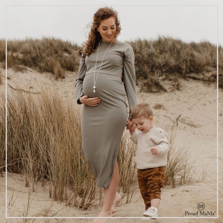 Proud Mama Μενταγιόν Εγκυμοσύνης Babybell Silver Hearts - 1