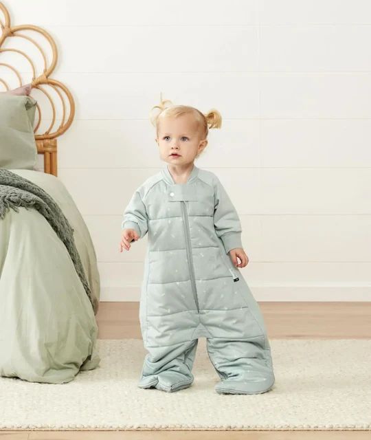 ergoPouch Yπνόσακος Οργανικός Sleep Suite 2σε1 με Πόδια & Μακρύ Μανίκι Χειμωνιάτικος 2.5 Tog 4-6 ετών Sage - 1