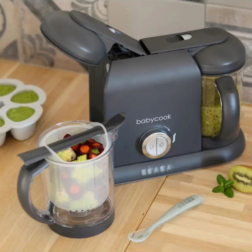 Beaba Ατμομάγειρας & Μπλέντερ 6 σε 1 Babycook Duo Dark Grey 2x1.1lt - 1