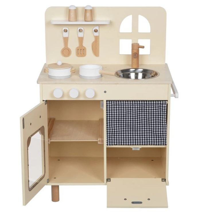 EliNeli Montessori Kitchen Ξύλινη Παιδική Κουζίνα Με Παράθυρο - 2