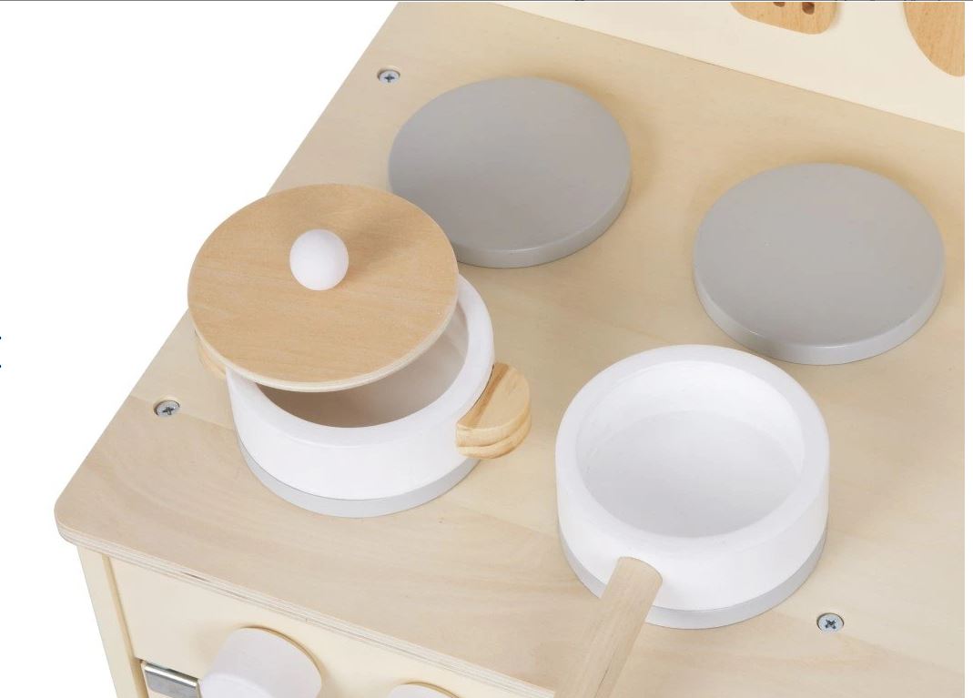 EliNeli Montessori Kitchen Ξύλινη Παιδική Κουζίνα Με Παράθυρο - 1