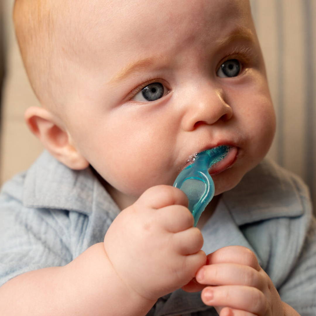 Brush-Baby Μασώμενη Βρεφική Οδοντόβουρτσα Τιρκουάζ 2τμχ. - 1