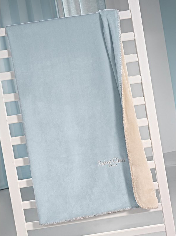 Saint Clair Βρεφική Κουβέρτα Κούνιας Ultrasoft Tresor Sky 100x140εκ. - 1