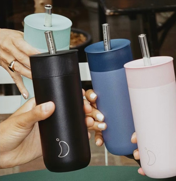 Chilly's Ανοξείδωτο Ποτήρι Θερμός 2 σε 1 Series 2 Switch 500ml Whale Blue - 1