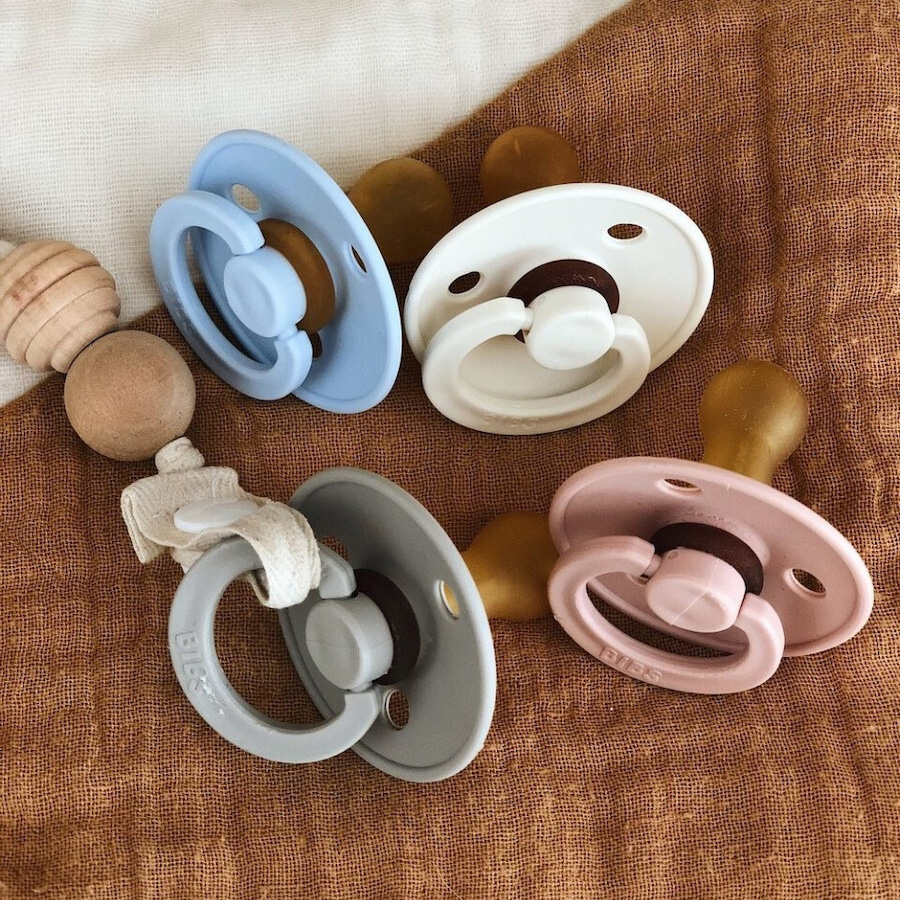 Bibs Colour Πιπίλες Σετ 2τμχ. Ivory/Blush 100% Φυσικό Καουτσούκ No1 0-6m - 1