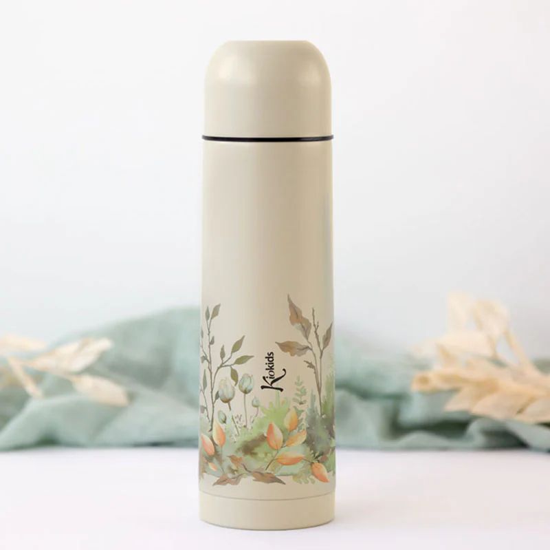 Kiokids Ανοξείδωτο Μπουκάλι Θερμός Υγρών Beige 500ml - 1