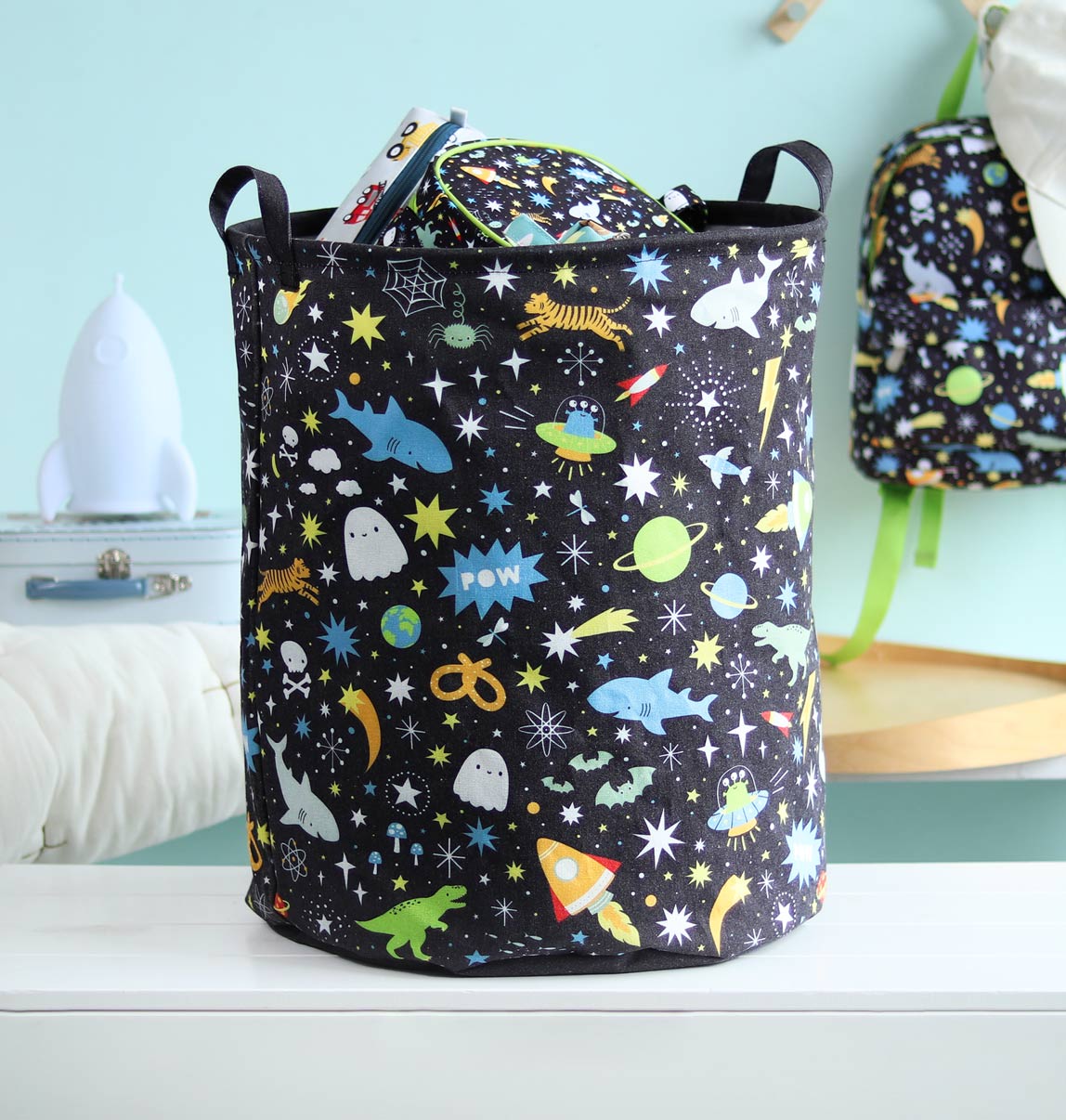 A Little Lovely Company Παιδικό Καλάθι Αποθήκευσης Galaxy - 1