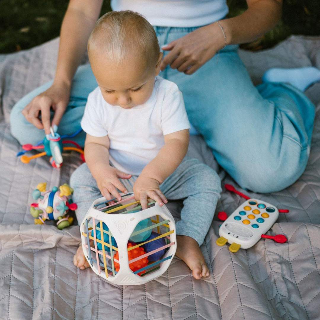 BabyOno Βρεφικός Εκπαιδευτικός Κύβος με 6 Αισθητηριακές Μπάλες Cube Box - 1