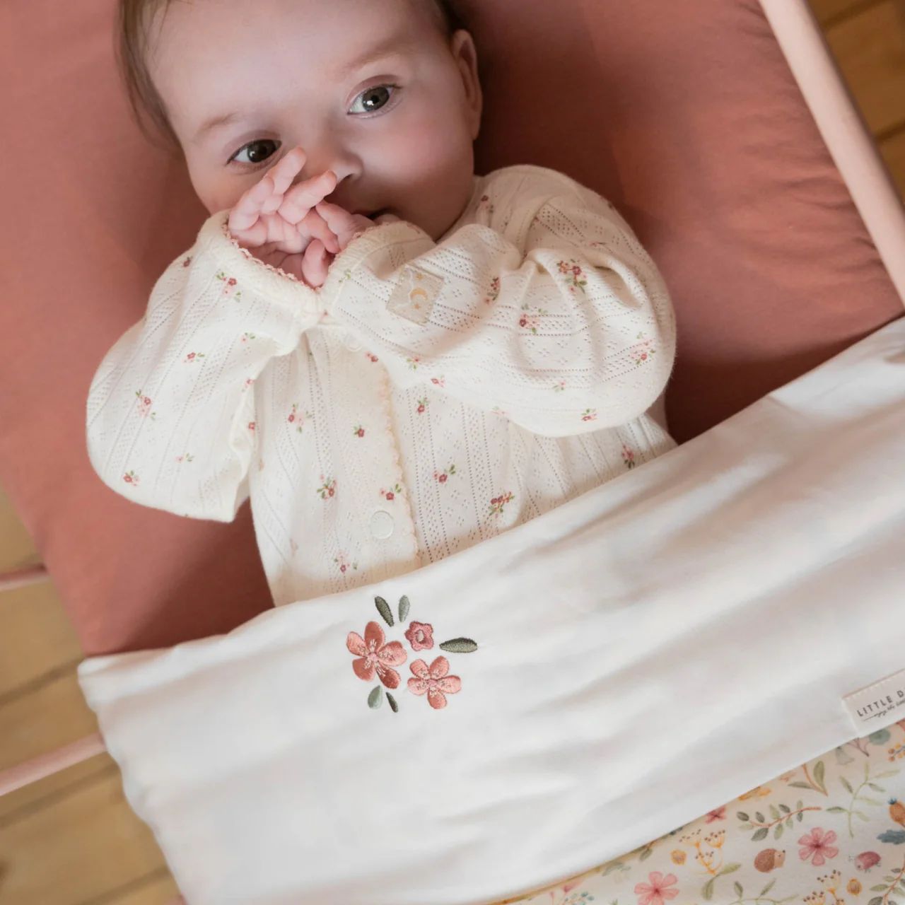 Little Dutch Σεντόνι από Οργανικό Βαμβάκι με Λάστιχο Pure Pink Blush 70x140/150εκ. - 1
