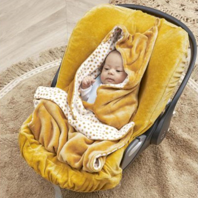Meyco Κάλυμμα Fleece Wrap Για Το Κάθισμα Αυτοκινήτου Cheetah Honey Gold - 1