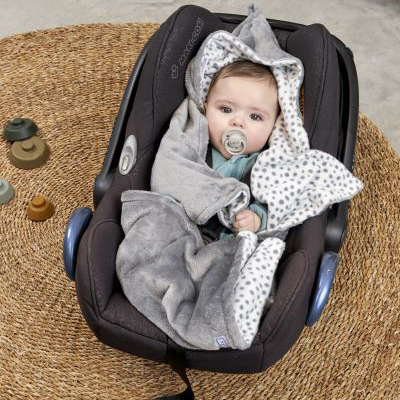 Meyco Κάλυμμα Fleece Wrap Για Το Κάθισμα Αυτοκινήτου Cheetah Grey - 1