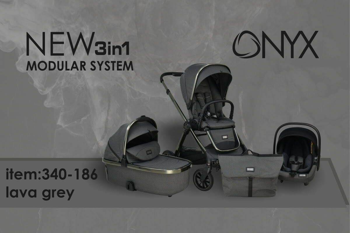 Bebe Stars Πολυκαρότσι Onyx 3 σε 1 Lava Grey 340-186 - 1