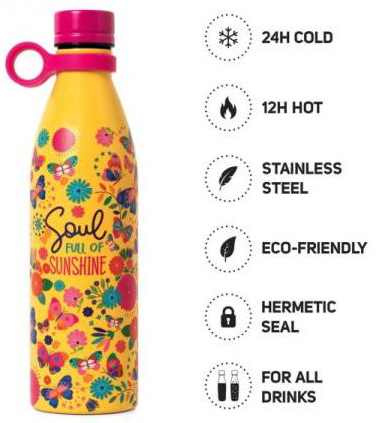 Legami Milano Ανοξείδωτο Μπουκάλι - Θερμός Hot&Cold Sunshine 800ml - 1