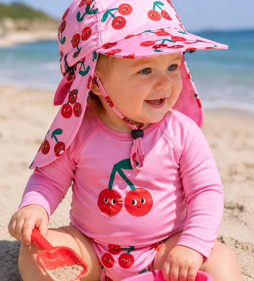 Zoocchini Cape Sunhat Upf50 Cherry - 6-24M - 1