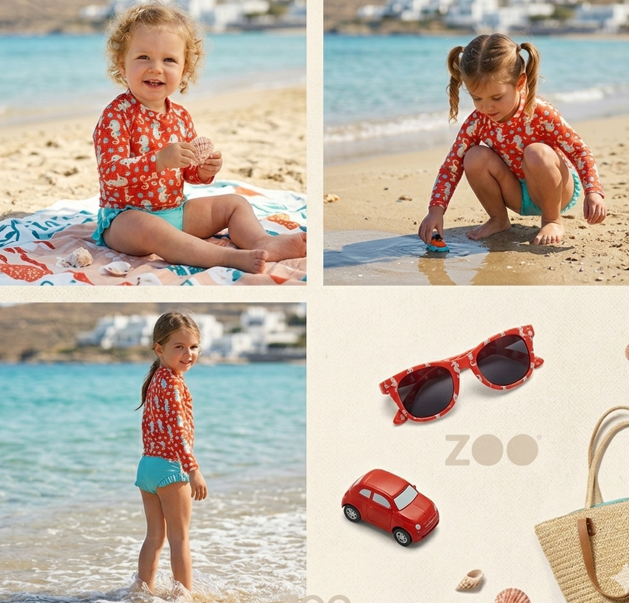 Zoocchini Σετ Uv Μαγιώ Και Μπλούζα Sally The Seahorse - 12-24M - 1