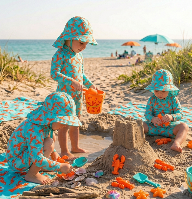 Zoocchini Surf Suit Upf50 Logan The Lobster - 6-12M - 1