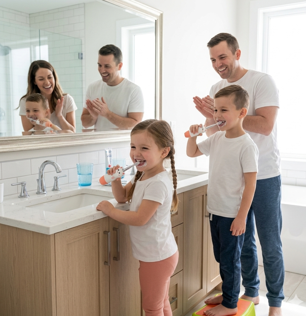 Innogio Sonic Παιδική Ηλεκτρική Οδοντόβουρτσα GIOcat White – Sonic Οδοντόβουρτσα για Παιδιά 2-12 Ετών με LED Φωτισμό - 1