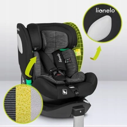 Lionelo Braam I-Size Κάθισμα Αυτοκινήτου 40-150 Cm Isofix Black Carbon