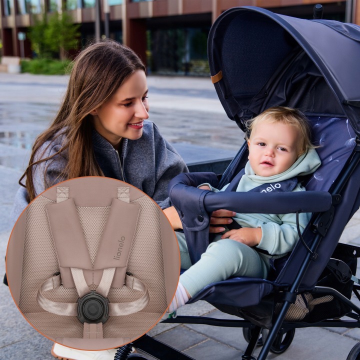 Lionelo Elia Βρεφικό Καρότσι Μπαστούνι Beige Taupe