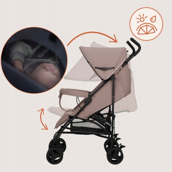 Lionelo Elia Βρεφικό Καρότσι Μπαστούνι Beige Taupe