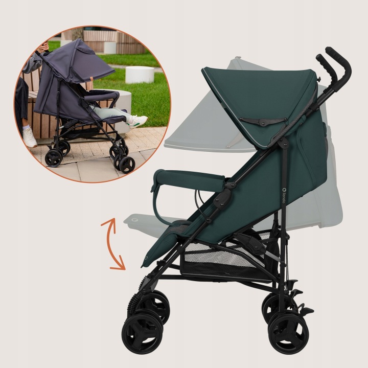 Lionelo Elia Βρεφικό Καρότσι Μπαστούνι Green Graphite