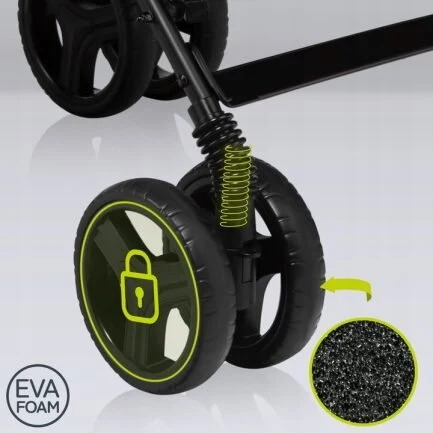 Lionelo Irma Βρεφικό Καρότσι Μπαστούνι Black Dark Gray 5902581655677