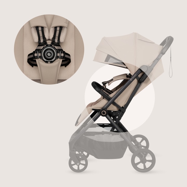 Lionelo Tansi Καρότσι Ταξιδίου Έως 22Kg Beige Sand