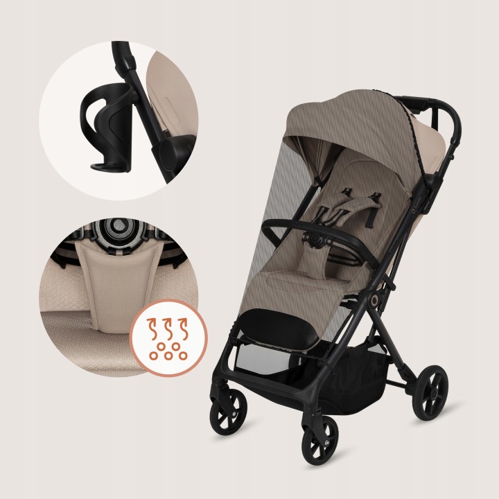 Lionelo Tansi Καρότσι Ταξιδίου Έως 22Kg Beige Sand