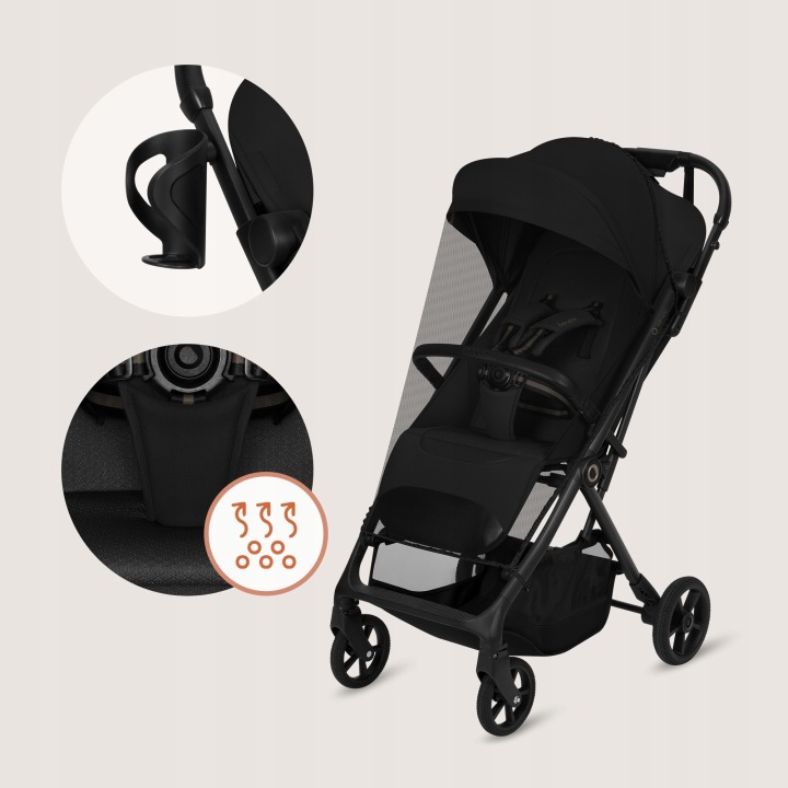 Lionelo Tansi Καρότσι Ταξιδίου Έως 22Kg Black Onyx