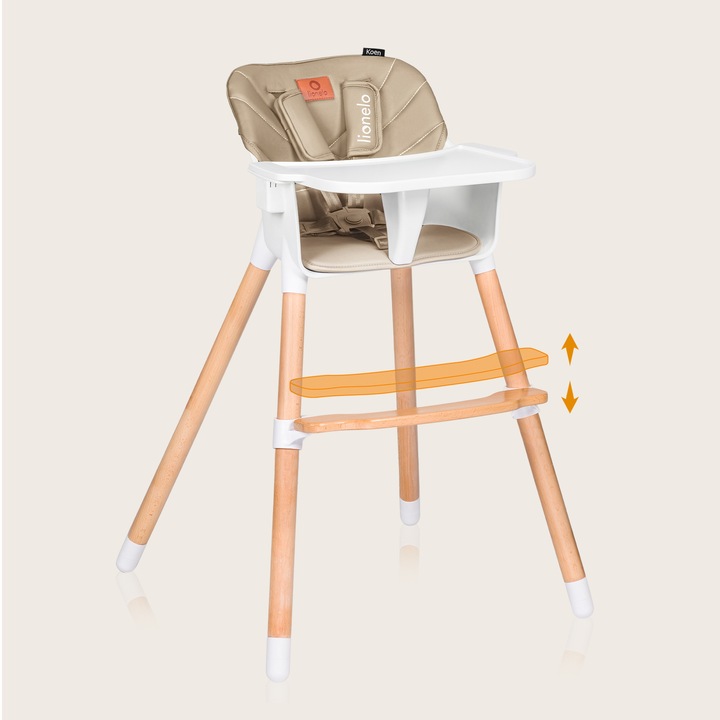 Lionelo Koen Καρεκλάκι Φαγητού 2 Σε 1 Beige Sand
