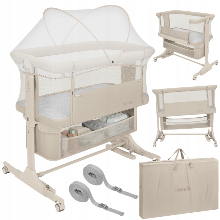 Lionelo Jodie Λίκνο Συγκοίμησης Beige Cream
