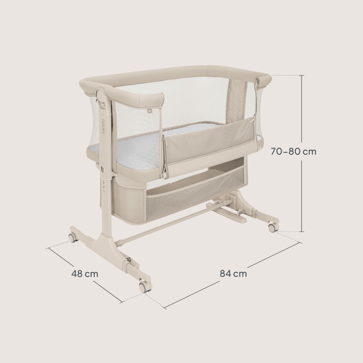 Lionelo Jodie Λίκνο Συγκοίμησης Beige Cream