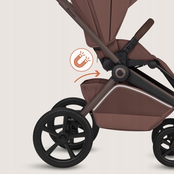 Lionelo Freya Καρότσι Βρεφικό 3 Σε 1 Έως 22Kg Με Αναδιπλούμενο Πορτ-Μπεμπέ Brown Chocolate