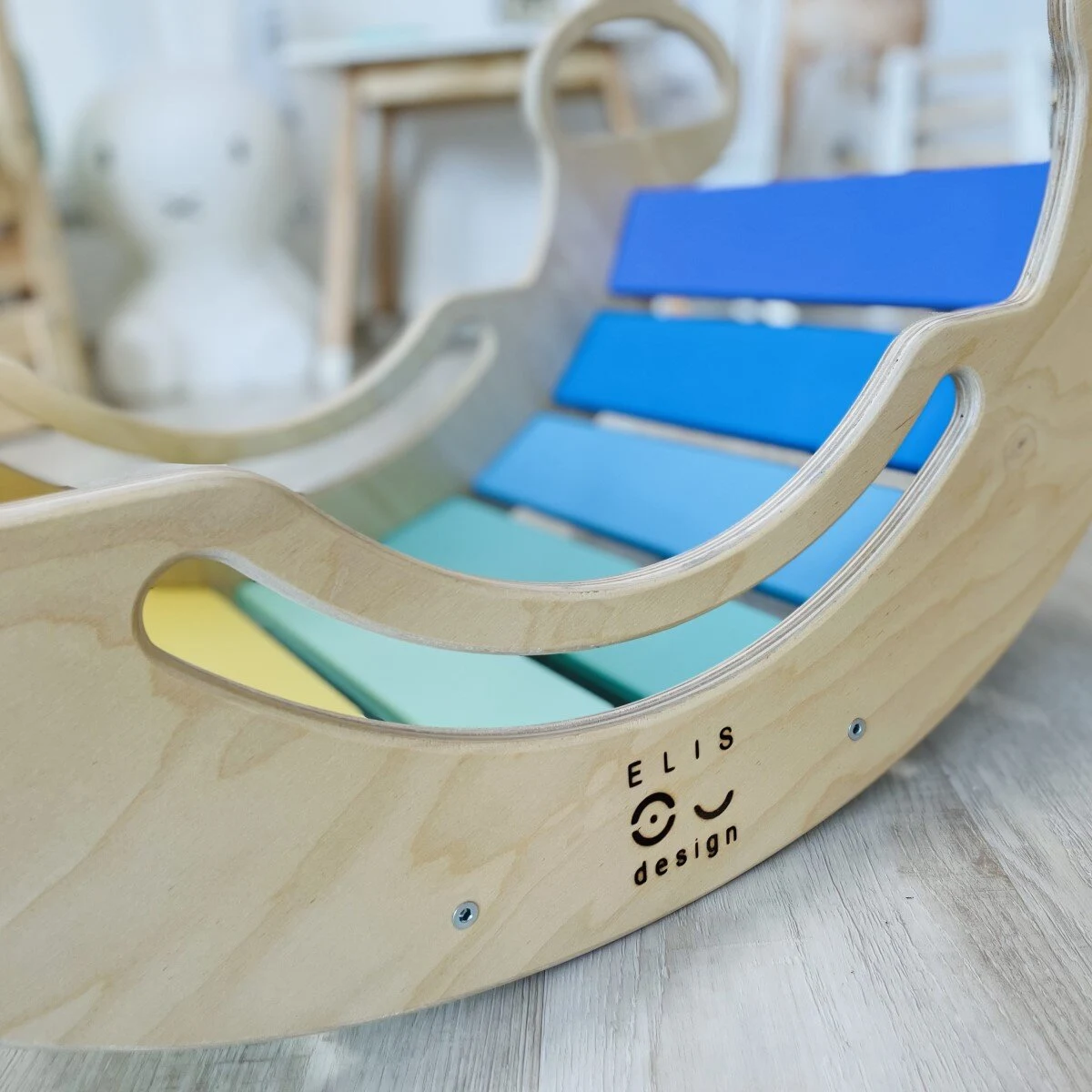 Elis Design Montessori Ξύλινη Κούνια 6 Σε 1 Smile Rainbow