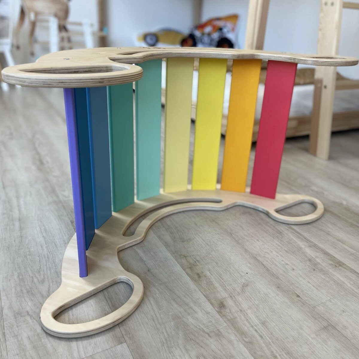 Elis Design Montessori Ξύλινη Κούνια 6 Σε 1 Smile Rainbow