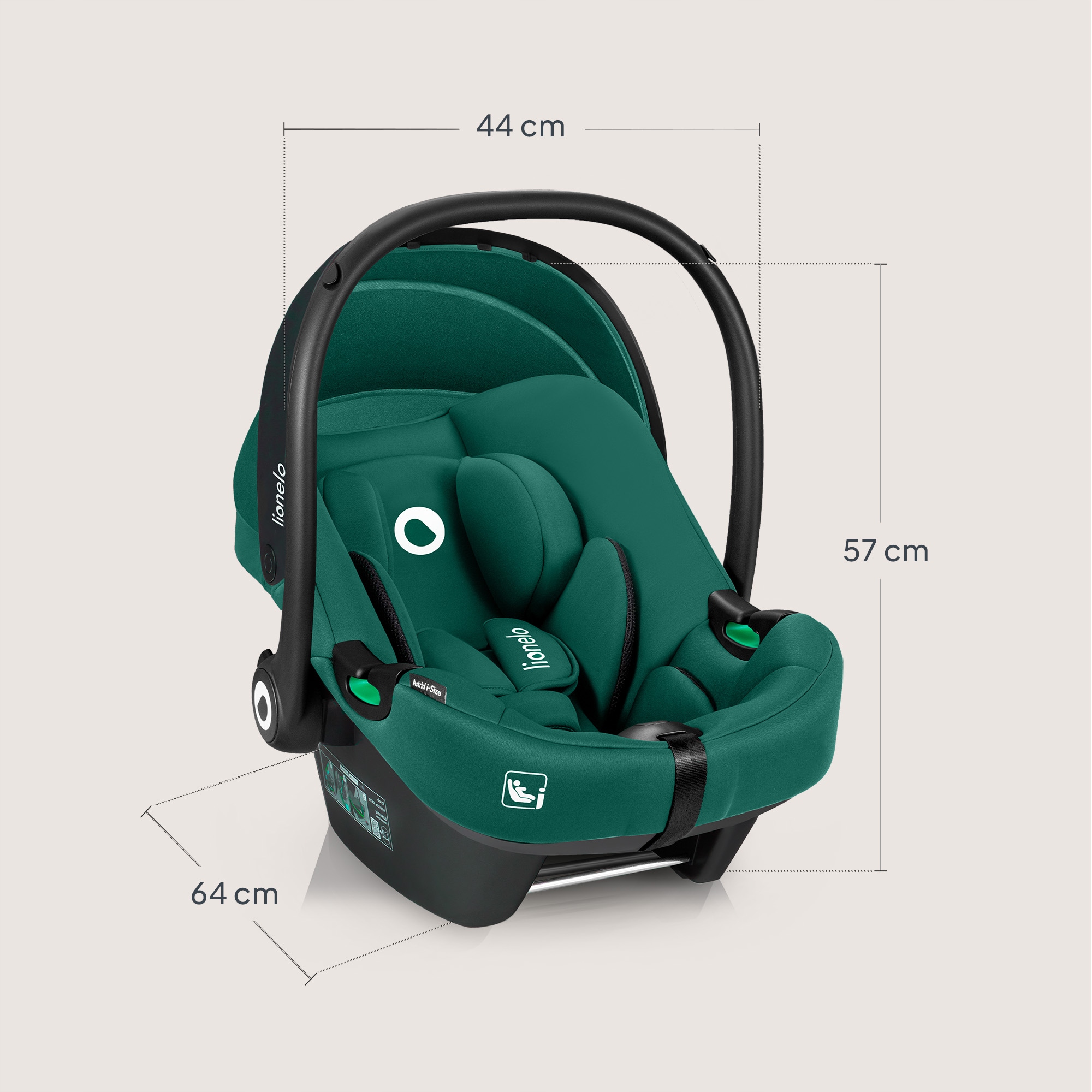Lionelo Astrid I-Size Κάθισμα Αυτοκινήτου 40-87Cm Green Forest