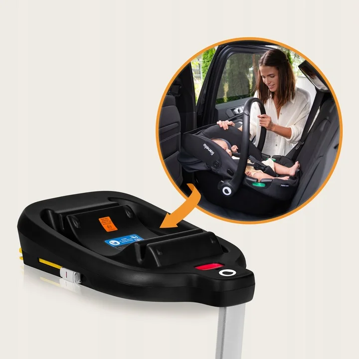 Lionelo Astrid Set Kάθισμα Aυτοκινήτου 40-87Cm I-Size & Βάση Isofix Beige Cream