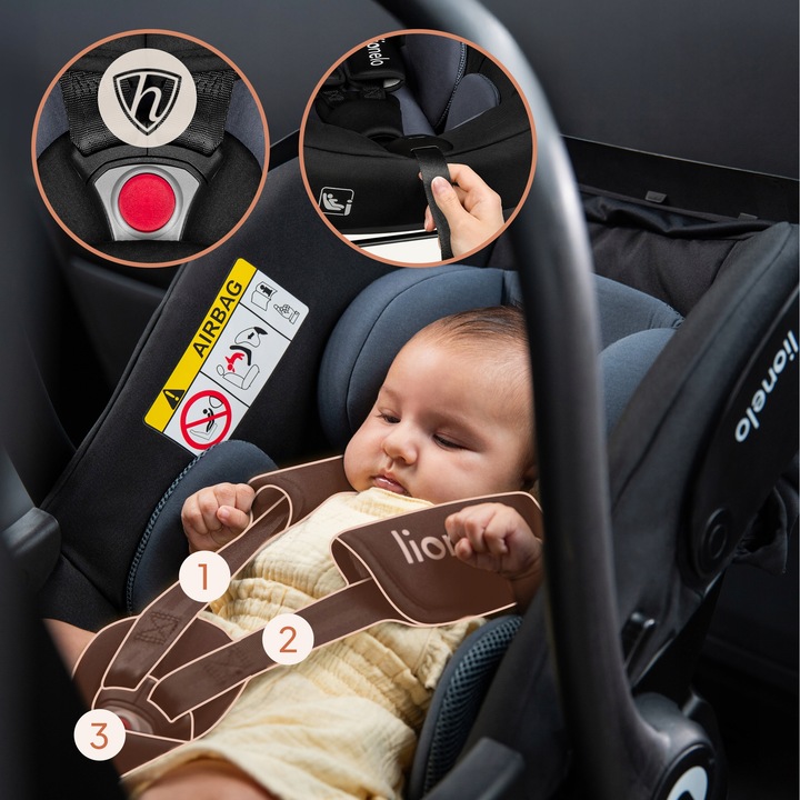 Lionelo Astrid Set Kάθισμα Aυτοκινήτου 40-87Cm I-Size & Βάση Isofix Beige Cream