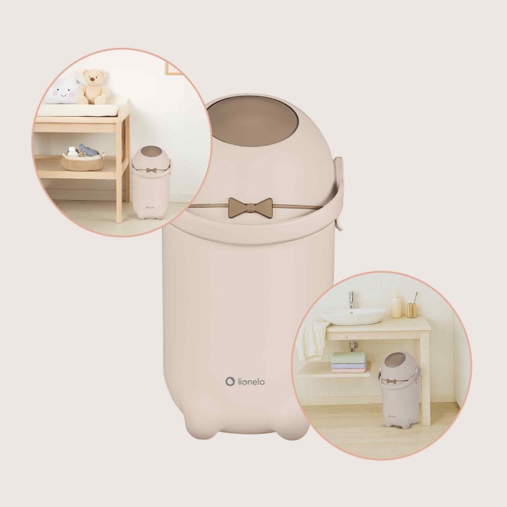 Lionelo Purebin Κάδος Για Πάνες Αεροστεγής & Άοσμος Beige Sand