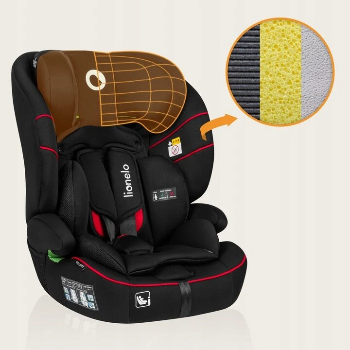 Lionelo Levi I-Size Κάθισμα Αυτοκινήτου 9-36Kg Sporty Black