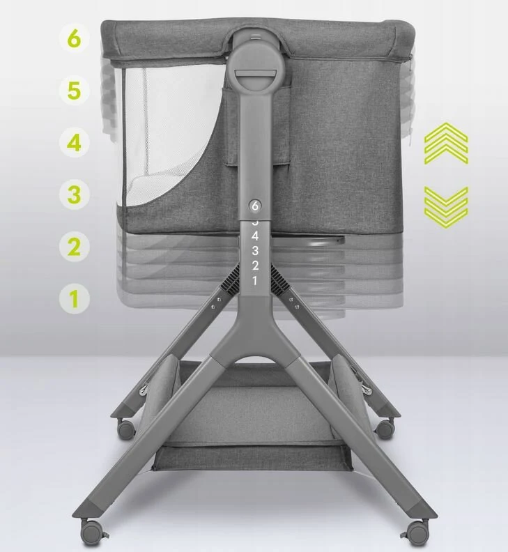 Lionelo Leonie Plus Λίκνο Συγκοίμησης Gray Silver